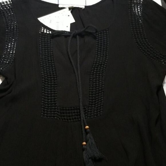 NWT Daniel Rainn Black Boho Blouse - Picture 6 of 9